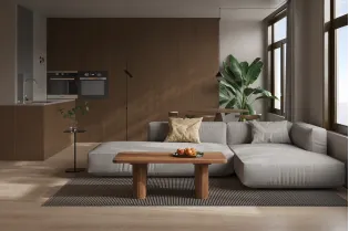 Commode à une porte ouvrante et 4 tiroirs coloris sonoma Commodes e...