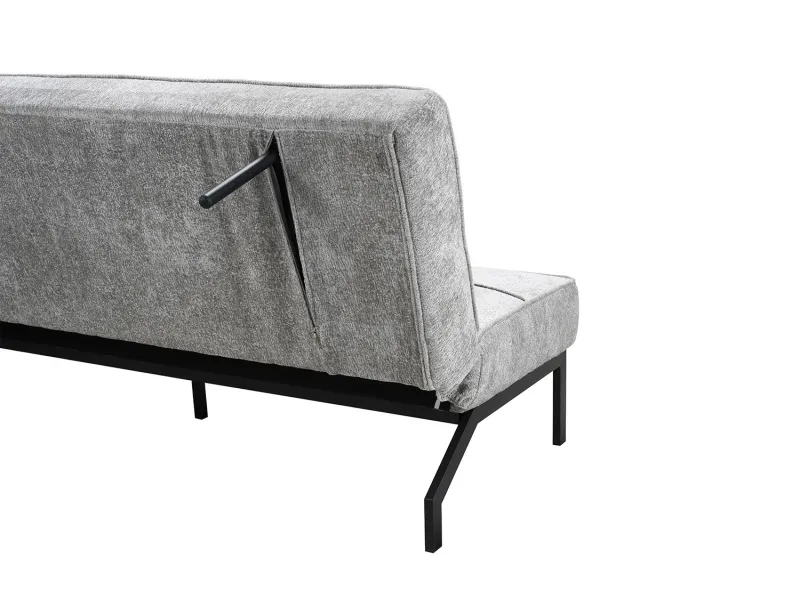 Canapé convertible 3 places en tissu gris