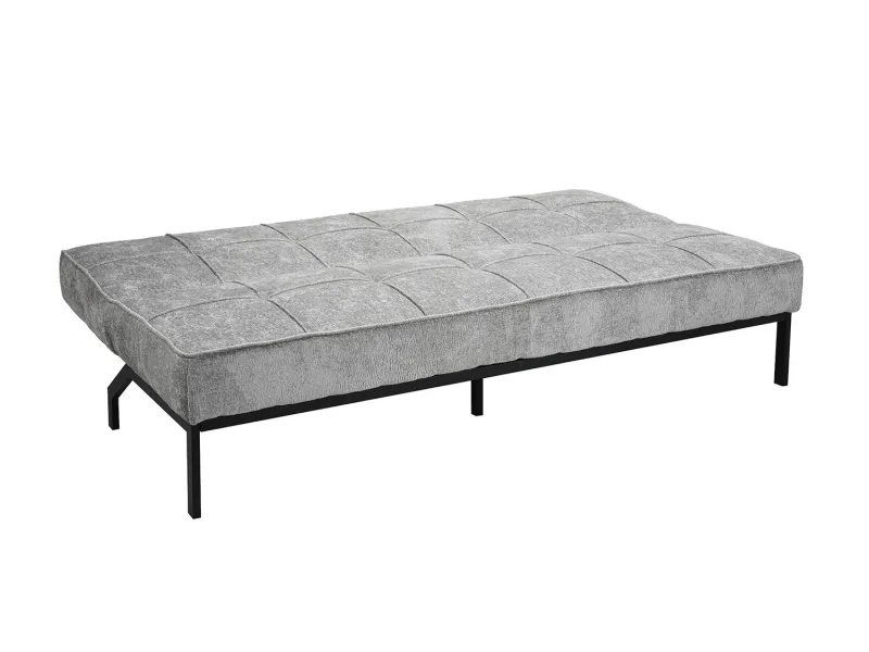 Canapé convertible 3 places en tissu gris