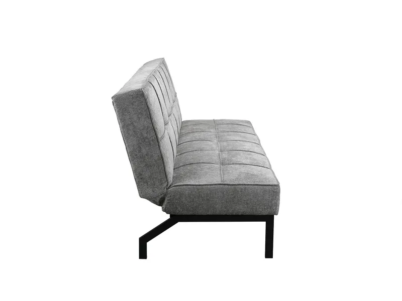 Canapé convertible 3 places en tissu gris
