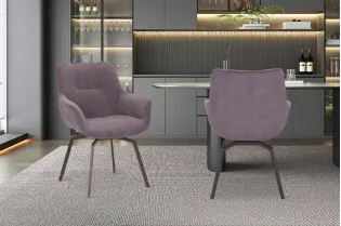 Chaise de salle à manger design coloris gris Chaises de salle à man... 2
