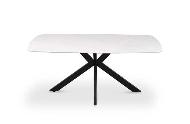 Table Ovale 'Apollo' 180 cm Style Danois en Pierre Blanche