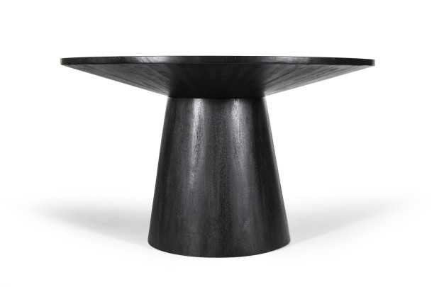 Table Ronde 'Tommy' 130 cm en Bois de Manguier Coloris Noir
