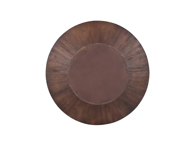 Table Ronde 'Tommy' 130 cm en Bois de Manguier Coloris Naturel