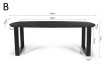 Table Tommy 220x100 cm – Design Ovale Danois Noir & Pieds U Modulables