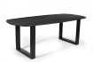 Table Tommy 220x100 cm – Design Ovale Danois Noir & Pieds U Modulables