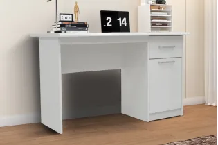 Bureau 1 tiroir et 1 porte coloris crème Bureaux enfant et junior |...