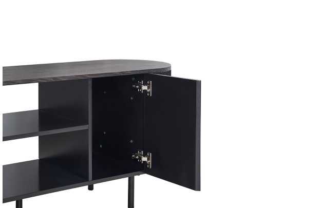 Meuble TV design |Meuble TV/HIFI blanc laqué, 2 tiroirs |adeniahome.com