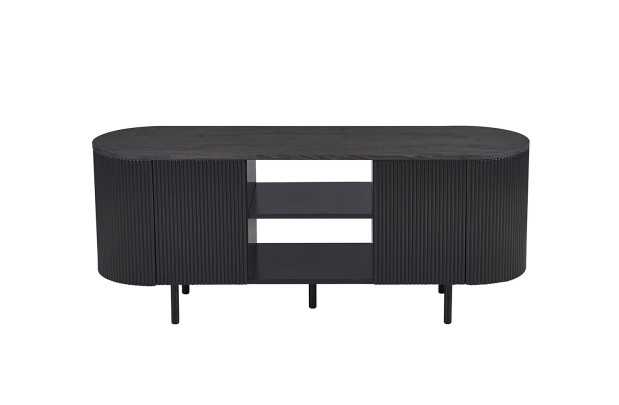 Meuble TV design |Meuble TV/HIFI blanc laqué, 2 tiroirs |adeniahome.com