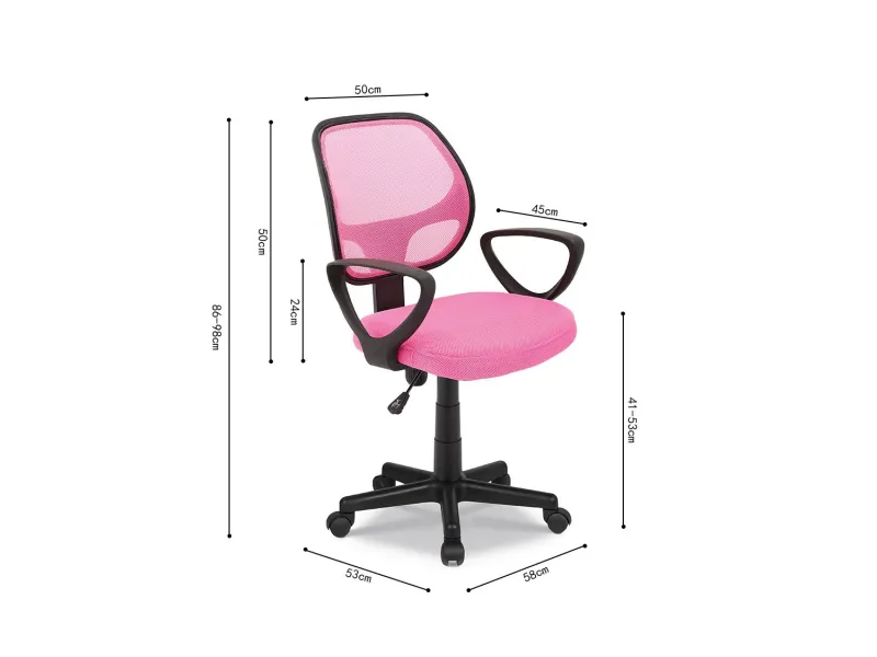 Chaise de bureau style roulant en tissu coloris noir Chaises & faut...