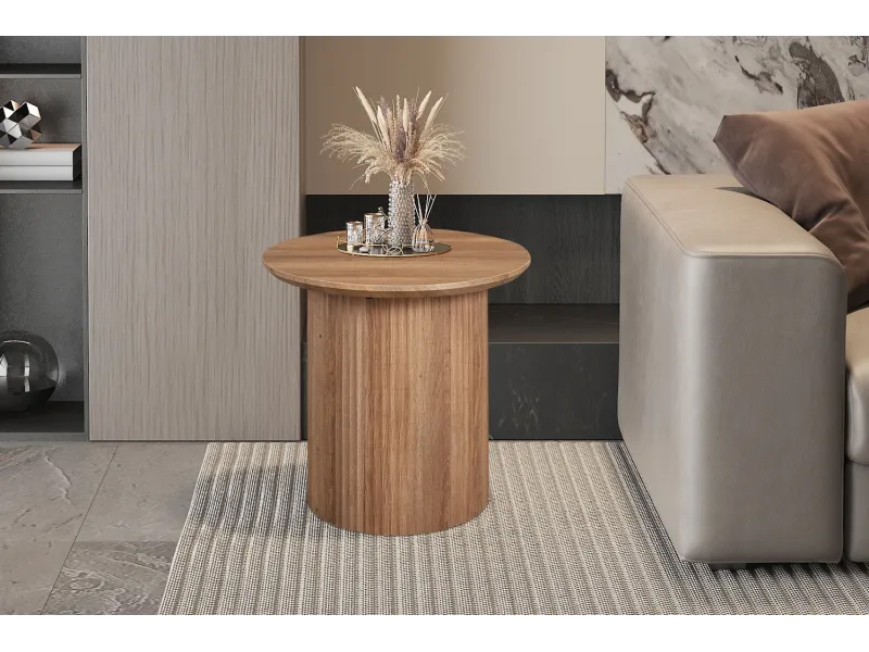 Table basse contemporaine |Table basse avec 6 poufs encastrable, ve...