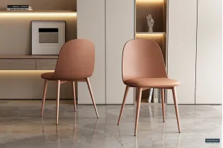 Chaise design en simili cuir blanc Chaises de salle à manger |adeniahome... 2