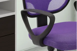 Chaise de bureau style roulant en tissu coloris noir Chaises & faut... 2