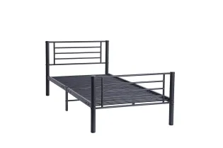 Lit fer forgé & lit métal |Lit adulte de 90x200 en métal coloris no... 2