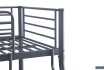 Lit Superposé en Métal Coloris Gris 140/90x200 cm