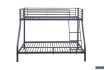 Lit Superposé en Métal Coloris Gris 140/90x200 cm