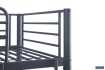 Lit superposé “Sammy” 90x200 cm divisible – Métal gris foncé, robuste et polyvalent