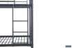 Lit superposé “Sammy” 90x200 cm divisible – Métal gris foncé, robuste et polyvalent