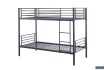 Lit superposé “Sammy” 90x200 cm divisible – Métal gris foncé, robuste et polyvalent