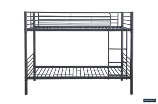 Lit superposé “Sammy” 90x200 cm divisible – Métal gris foncé, robuste et polyvalent 2