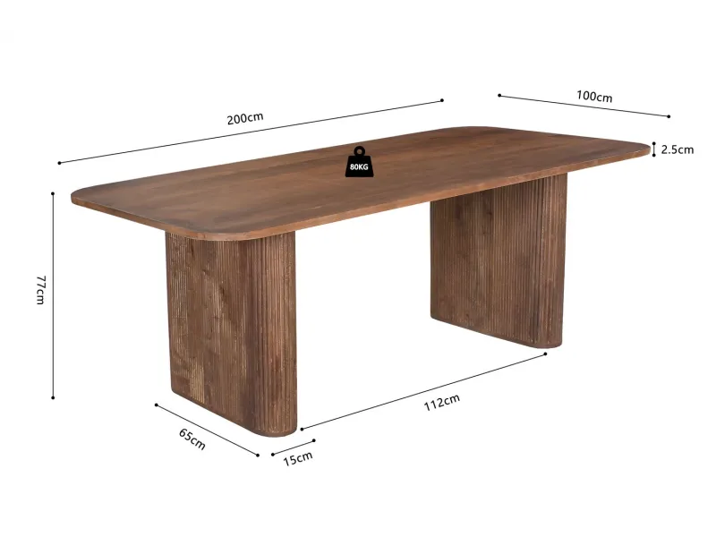 Table 'Jean' 200 cm Ovale Danoise – Élégance et Inspiration Scandinave