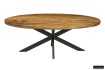 Table ovale 'Alexa' en bois de manguier - 200 cm, finition naturelle