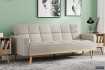 Canapé-Lit Style Scandinave - Confort et Élégance en Tissu Beige