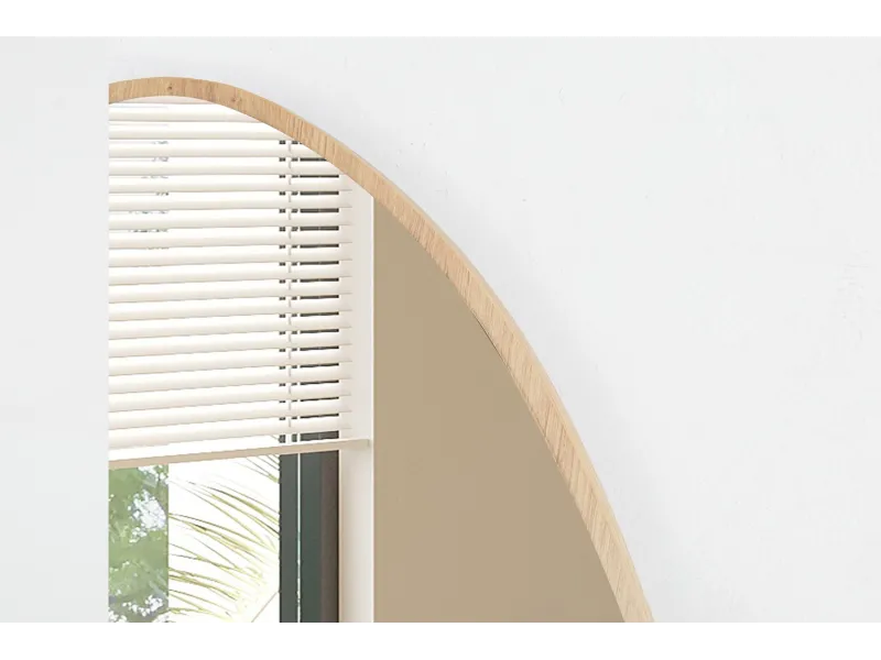 Miroir mural ‘Roza’ 80 x 60 cm en chêne vieilli – Un design naturel et épuré