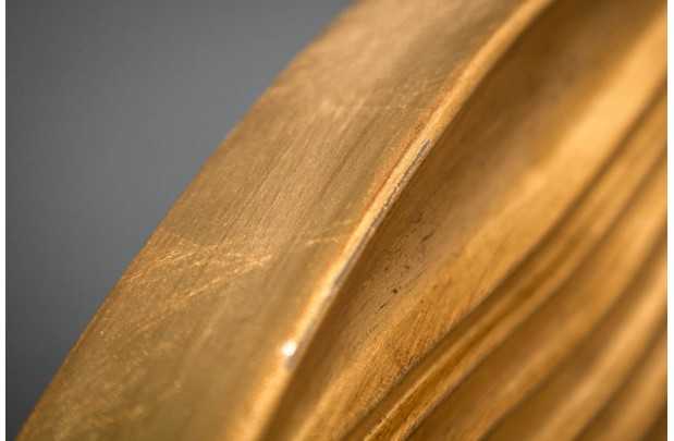 Miroir Rond avec Côté Ondulé - Ornement en Forme de Vagues
