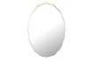 Miroir ovale avec Côté Ondulé - Bois Laqué