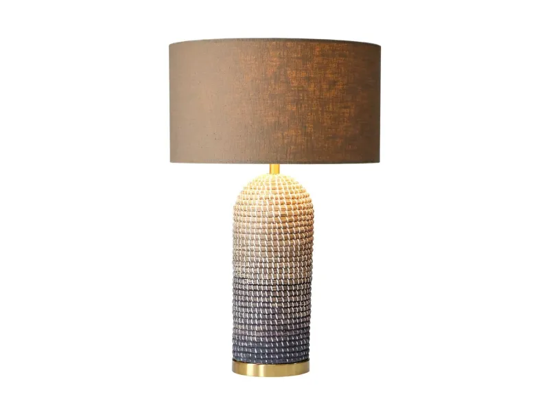 lampe à poser de 85 cm en lin couleur écrue Lampes à poser |adeniahome...