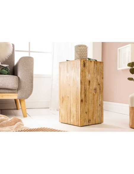Pilier décoratif COLUMNA 50 cm – Acacia teck gris blanchi