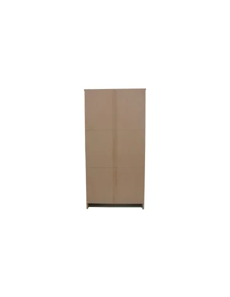 Meuble rangement chaussures, 3 compartiments, coloris blanc Commode...