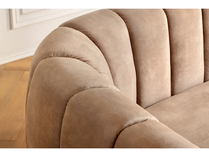 Canapé convertible design scandinave coloris gris claire en tissu a...