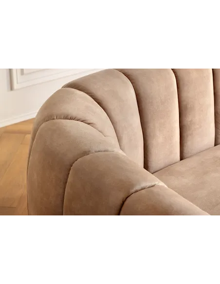 Canapé convertible design scandinave coloris gris claire en tissu a...