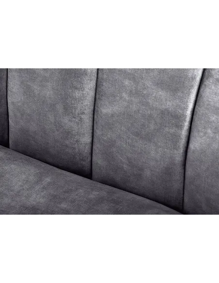 Canapé convertible design scandinave coloris gris claire en tissu a...