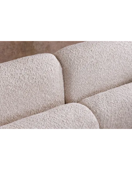 Canapé convertible design scandinave coloris gris claire en tissu a...