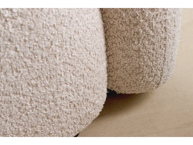 Canapé convertible design scandinave coloris gris claire en tissu a...