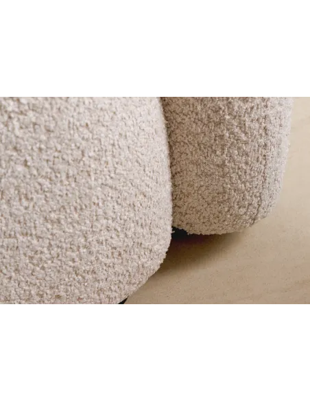 Canapé convertible design scandinave coloris gris claire en tissu a...