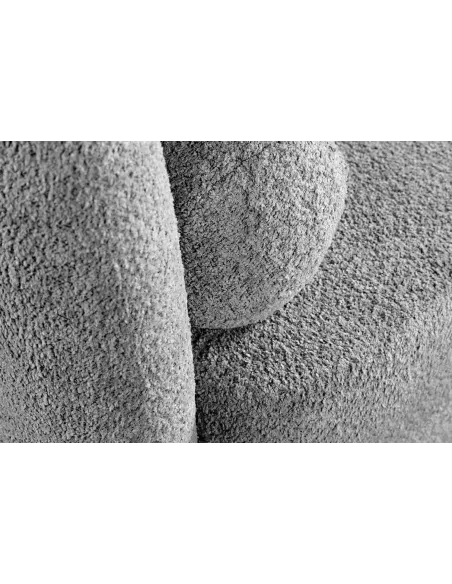 Canapé convertible design scandinave coloris gris claire en tissu a...