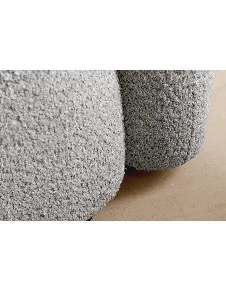 Canapé convertible design scandinave coloris gris claire en tissu a...