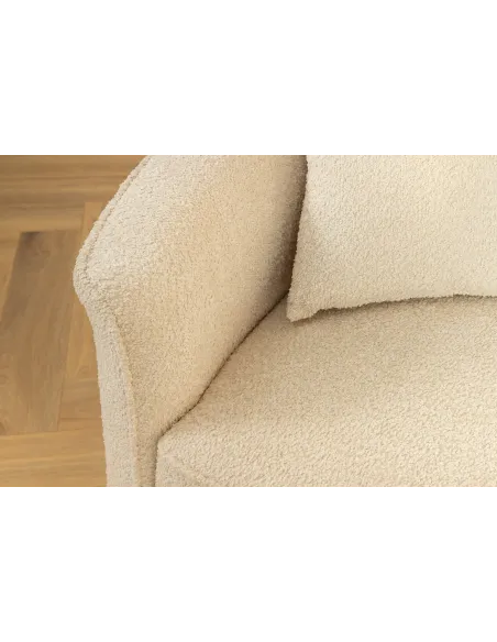 Canapé convertible design scandinave coloris gris claire en tissu a...