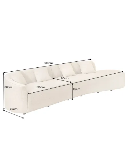 Canapé convertible design scandinave coloris gris claire en tissu a...