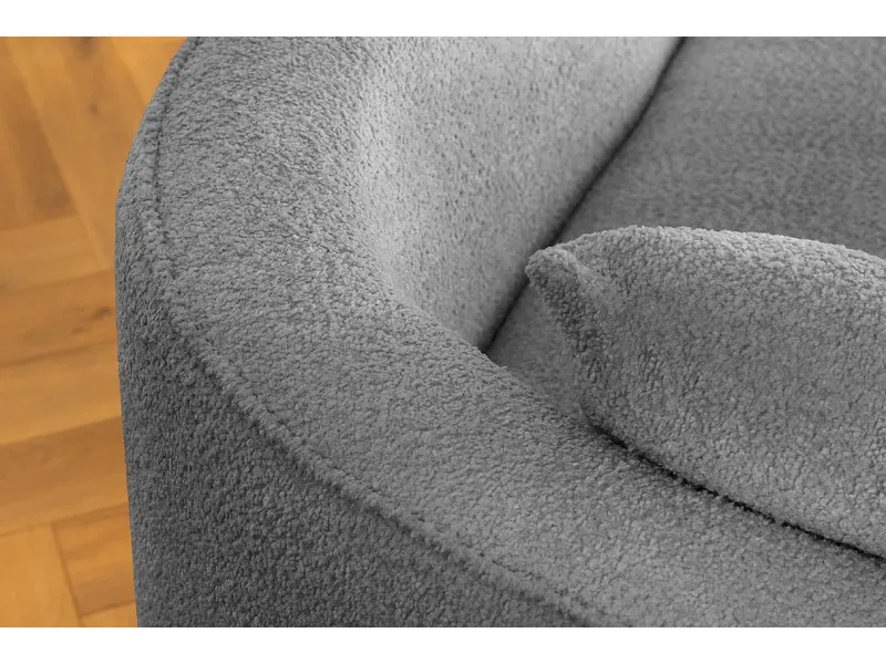 Canapé convertible design scandinave coloris gris claire en tissu a...