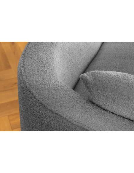 Canapé convertible design scandinave coloris gris claire en tissu a...