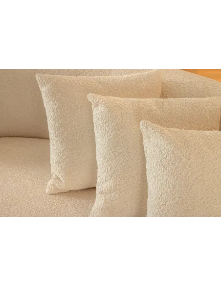 Canapé convertible design scandinave coloris gris claire en tissu a...