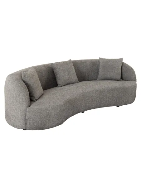 Canapé convertible design scandinave coloris gris claire en tissu a...