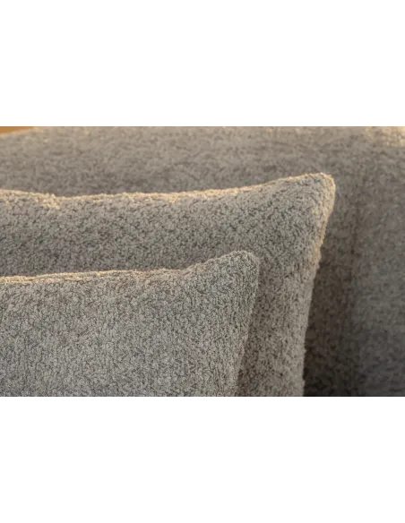 Canapé convertible design scandinave coloris gris claire en tissu a...