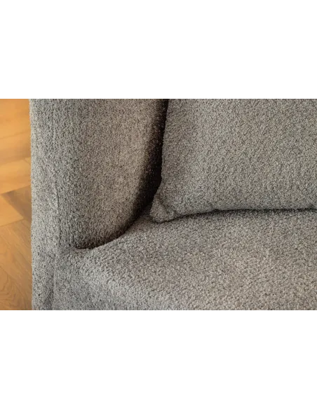 Canapé convertible design scandinave coloris gris claire en tissu a...