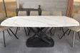 Table à manger extensible en céramique 180-225cm aspect marbre pas cher